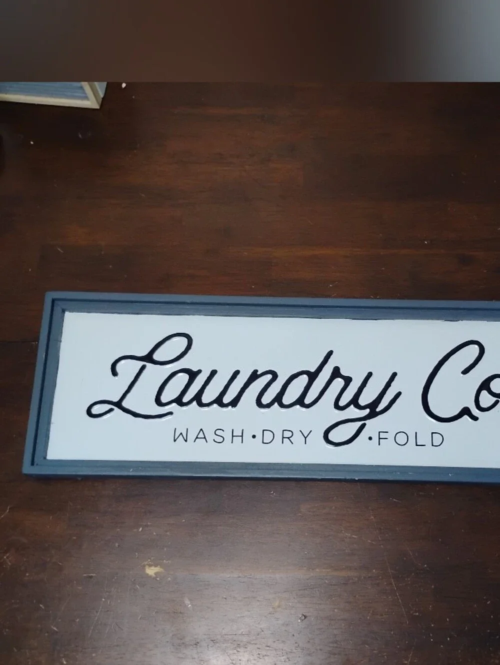 Sheffield Home Laundry Co Wash Dry Fold Sign 24x8.5 Rustic Farmhouse